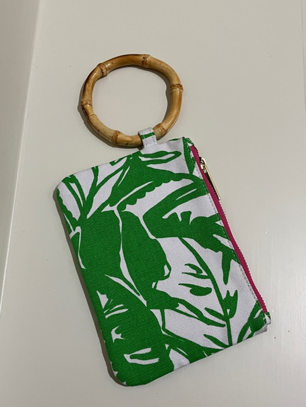 Lilly Pulitzer Pink & Green  Wristlet with Gold Zipper